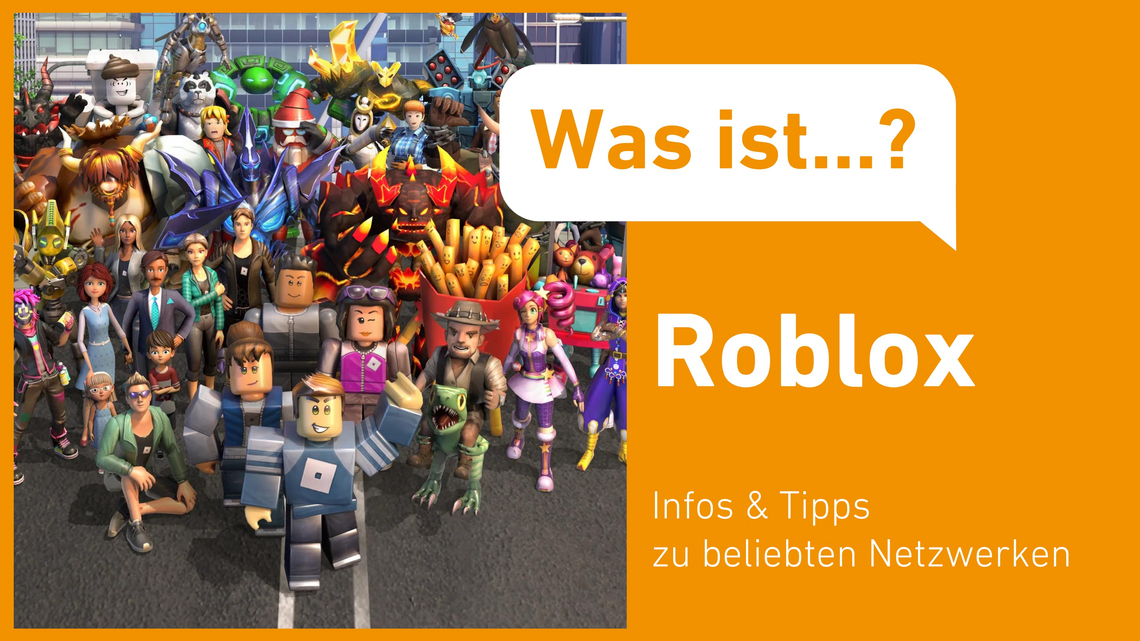 Collage mit dem Text "Was ist ... Roblox?" und Roblox-Avataren